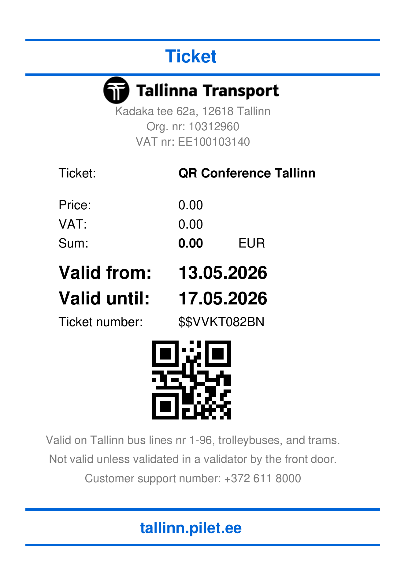 Transport QR Code
